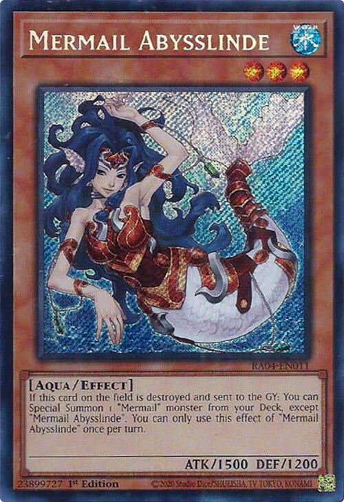 Mermail Abysslinde [RA04-EN011] Secret Rare | Pegasus Games WI