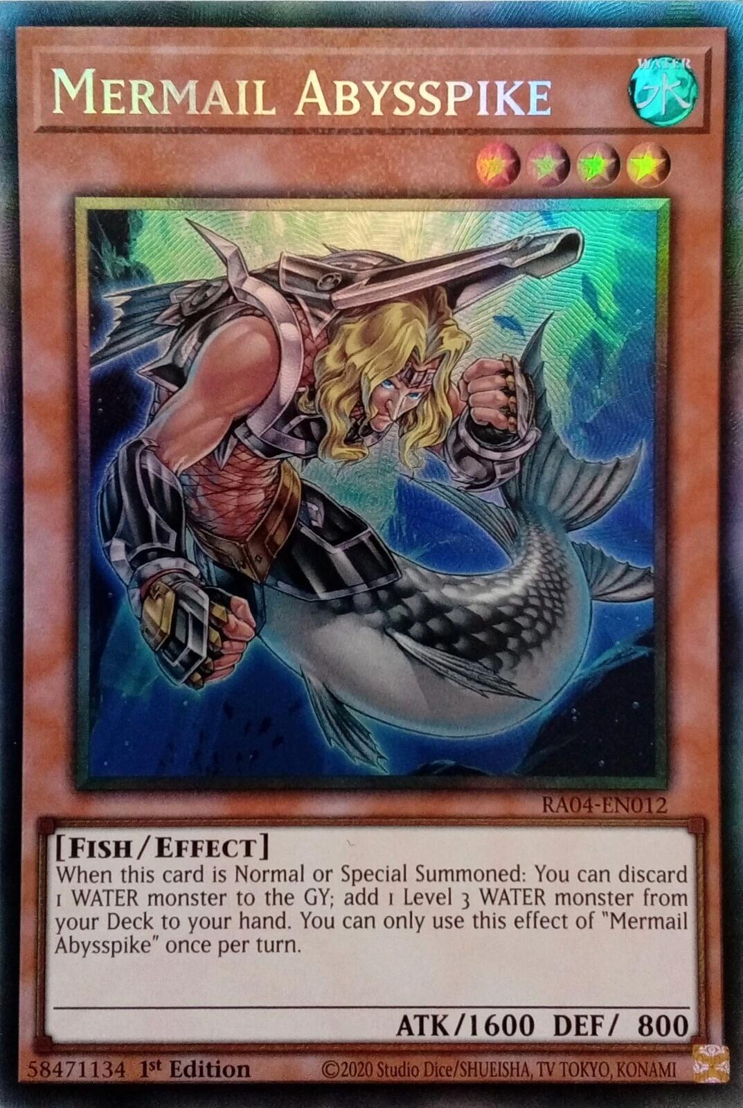 Mermail Abysspike [RA04-EN012] Prismatic Collector's Rare | Pegasus Games WI