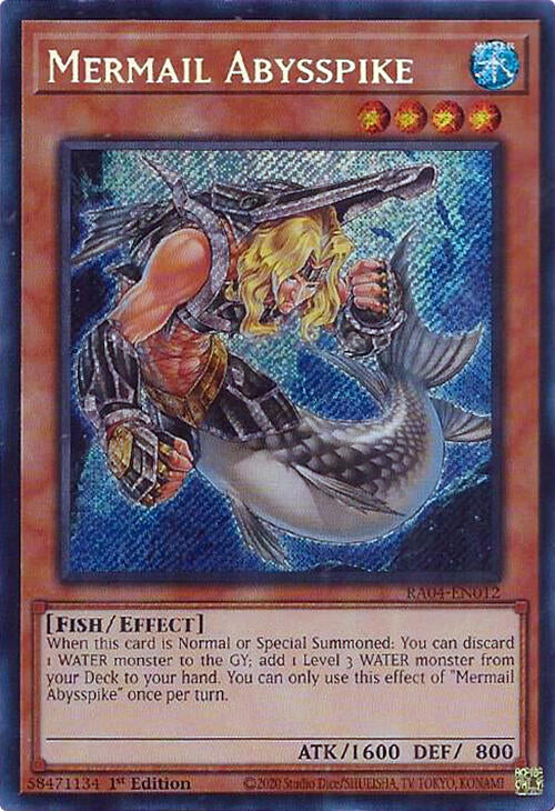 Mermail Abysspike [RA04-EN012] Secret Rare | Pegasus Games WI