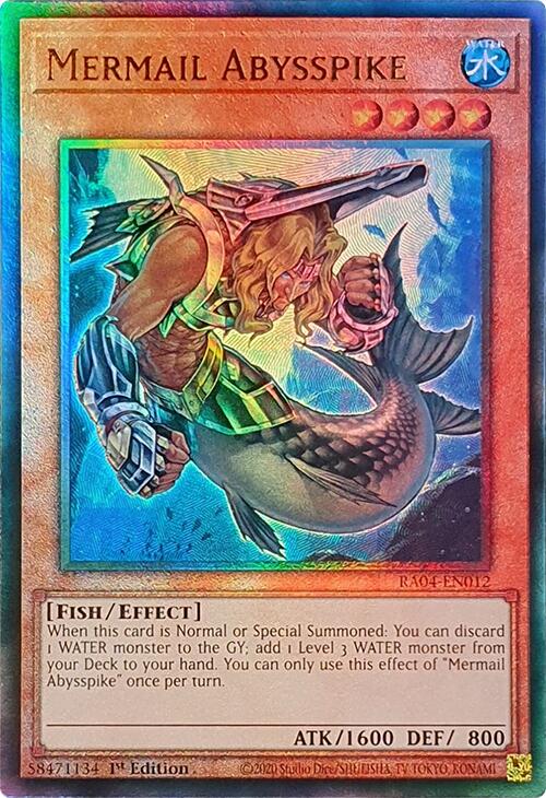 Mermail Abysspike [RA04-EN012] Prismatic Ultimate Rare | Pegasus Games WI