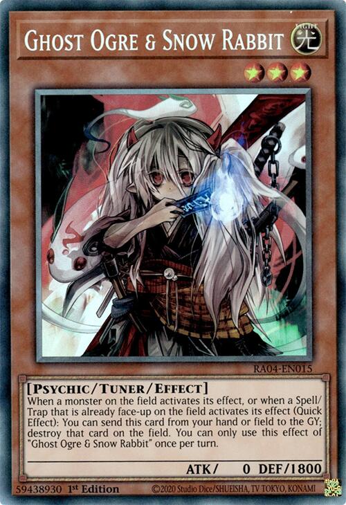 Ghost Ogre & Snow Rabbit [RA04-EN015] Prismatic Collector's Rare | Pegasus Games WI