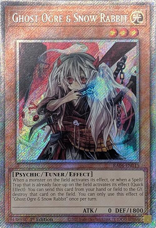Ghost Ogre & Snow Rabbit [RA04-EN015] Platinum Secret Rare | Pegasus Games WI