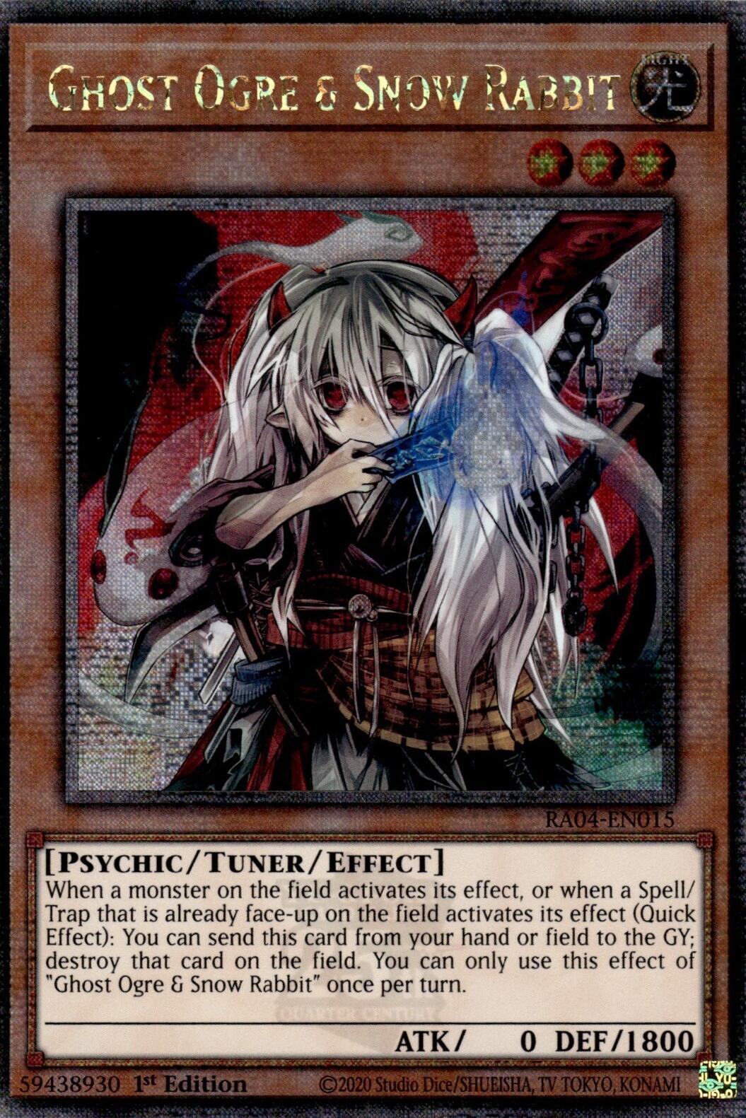 Ghost Ogre & Snow Rabbit [RA04-EN015] Quarter Century Secret Rare | Pegasus Games WI
