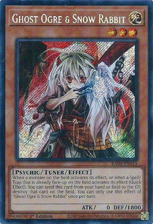 Ghost Ogre & Snow Rabbit [RA04-EN015] Secret Rare | Pegasus Games WI