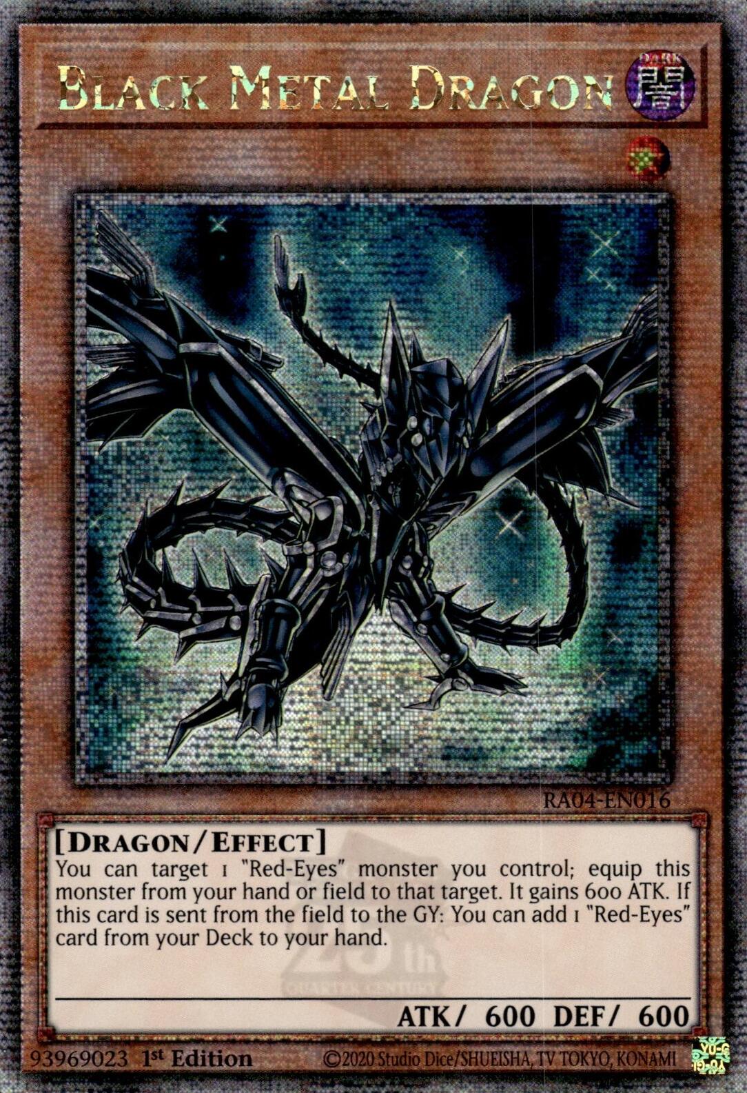 Black Metal Dragon [RA04-EN016] Quarter Century Secret Rare | Pegasus Games WI