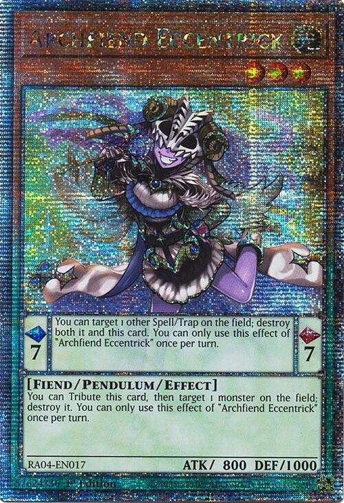 Archfiend Eccentrick [RA04-EN017] Quarter Century Secret Rare | Pegasus Games WI