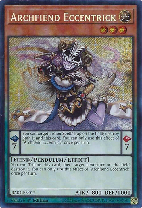 Archfiend Eccentrick [RA04-EN017] Secret Rare | Pegasus Games WI