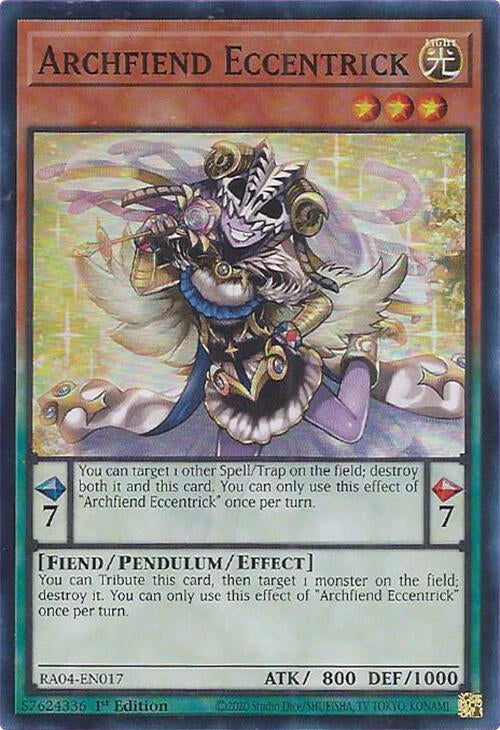 Archfiend Eccentrick [RA04-EN017] Super Rare | Pegasus Games WI