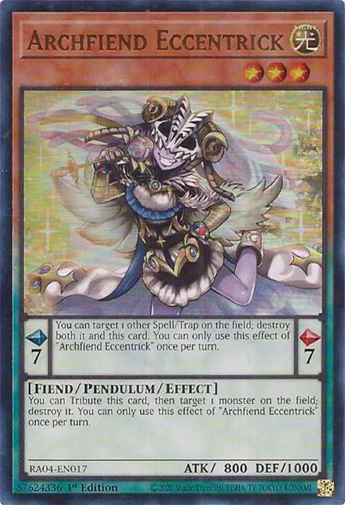 Archfiend Eccentrick [RA04-EN017] Ultra Rare | Pegasus Games WI