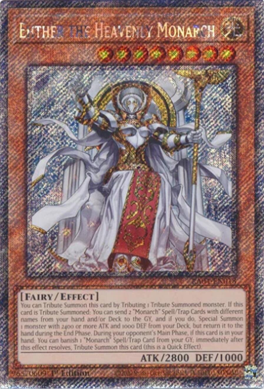 Ehther the Heavenly Monarch [RA04-EN018] Platinum Secret Rare | Pegasus Games WI