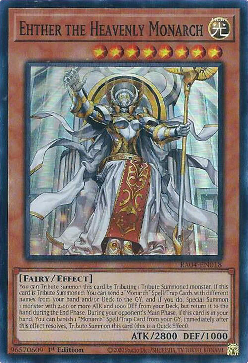 Ehther the Heavenly Monarch [RA04-EN018] Super Rare | Pegasus Games WI