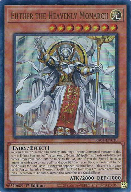 Ehther the Heavenly Monarch [RA04-EN018] Ultra Rare | Pegasus Games WI