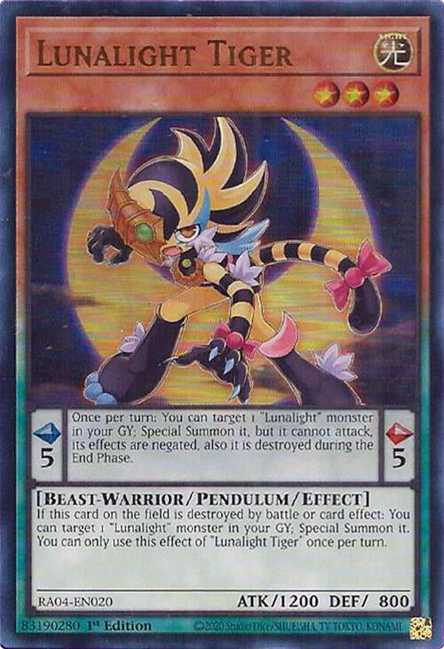 Lunalight Tiger [RA04-EN020] Ultra Rare | Pegasus Games WI