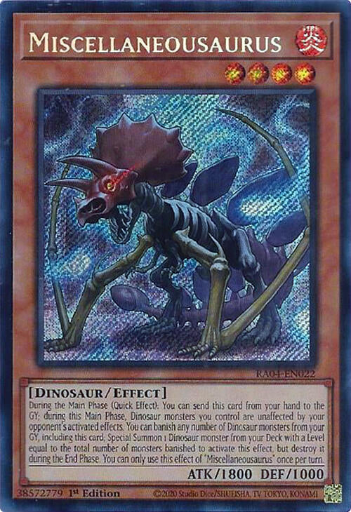 Miscellaneousaurus [RA04-EN022] Secret Rare | Pegasus Games WI