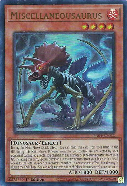 Miscellaneousaurus [RA04-EN022] Ultra Rare | Pegasus Games WI
