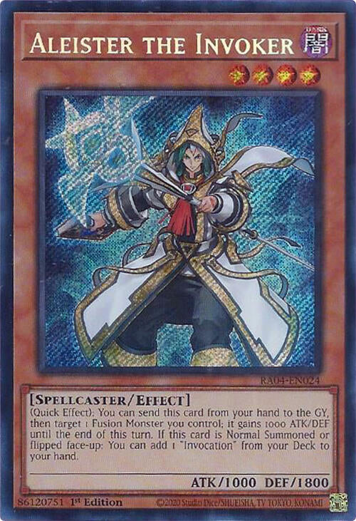 Aleister the Invoker (Alternate Art) [RA04-EN024] Secret Rare | Pegasus Games WI
