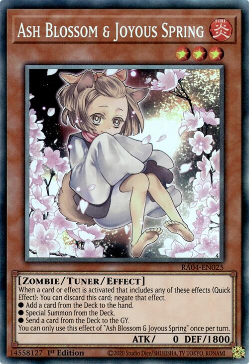 Ash Blossom & Joyous Spring (Alternate Art) [RA04-EN025] Prismatic Collector's Rare | Pegasus Games WI