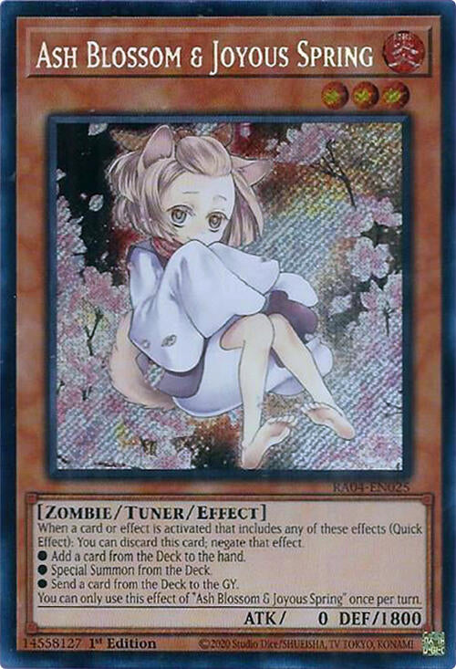 Ash Blossom & Joyous Spring (Alternate Art) [RA04-EN025] Secret Rare | Pegasus Games WI
