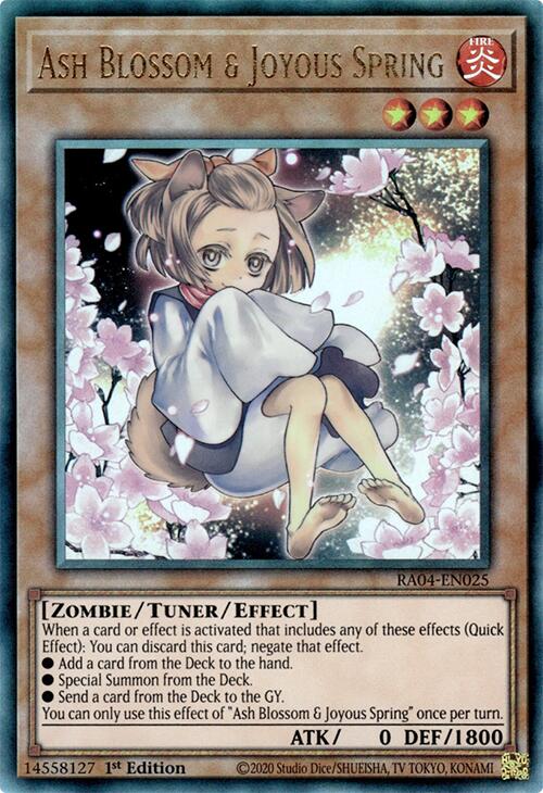 Ash Blossom & Joyous Spring (Alternate Art) [RA04-EN025] Prismatic Ultimate Rare | Pegasus Games WI