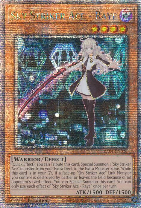 Sky Striker Ace - Raye [RA04-EN026] Quarter Century Secret Rare | Pegasus Games WI