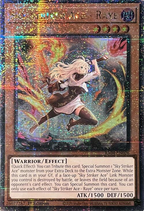 Sky Striker Ace - Raye (New Art) [RA04-EN026] Quarter Century Secret Rare | Pegasus Games WI