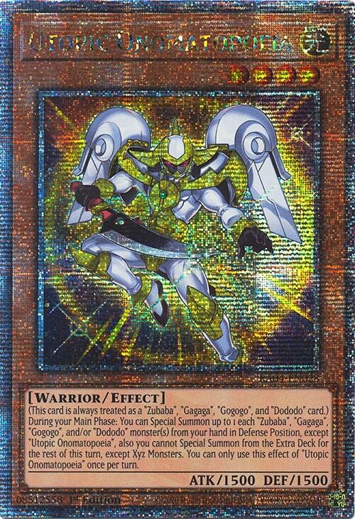 Utopic Onomatopoeia [RA04-EN028] Quarter Century Secret Rare | Pegasus Games WI