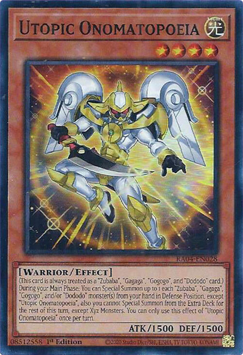 Utopic Onomatopoeia [RA04-EN028] Super Rare | Pegasus Games WI