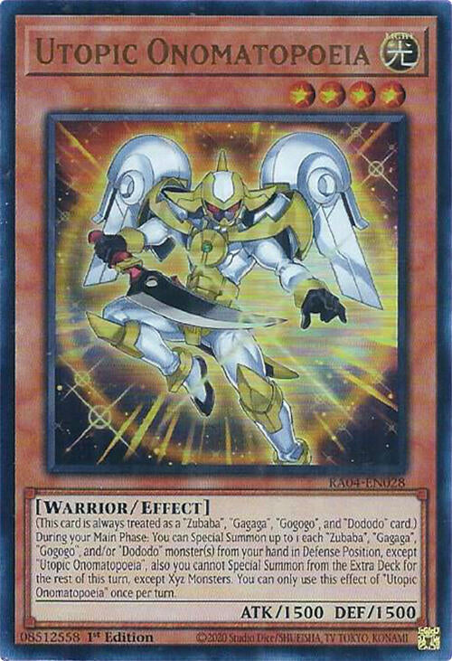 Utopic Onomatopoeia [RA04-EN028] Ultra Rare | Pegasus Games WI