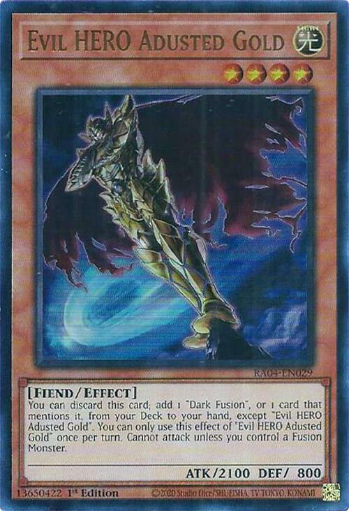 Evil HERO Adusted Gold [RA04-EN029] Ultra Rare | Pegasus Games WI