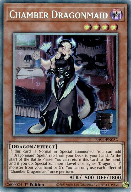 Chamber Dragonmaid [RA04-EN032] Prismatic Collector's Rare | Pegasus Games WI