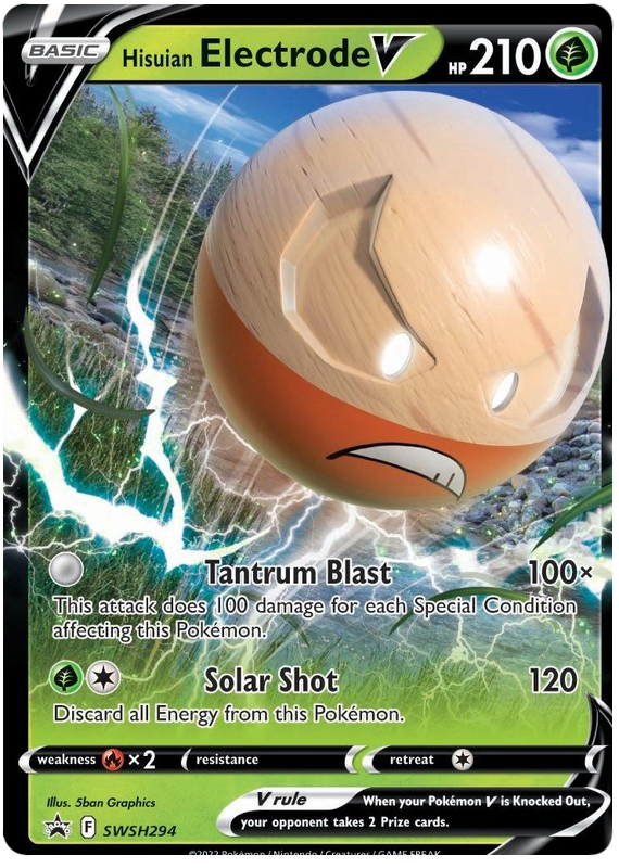 Hisuian Electrode V (SWSH294) (Jumbo Card) [Sword & Shield: Black Star Promos] | Pegasus Games WI