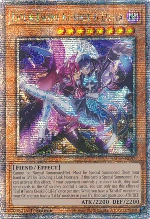 EvilTwins Ki-sikil & Lil-la [RA04-EN037] Quarter Century Secret Rare | Pegasus Games WI