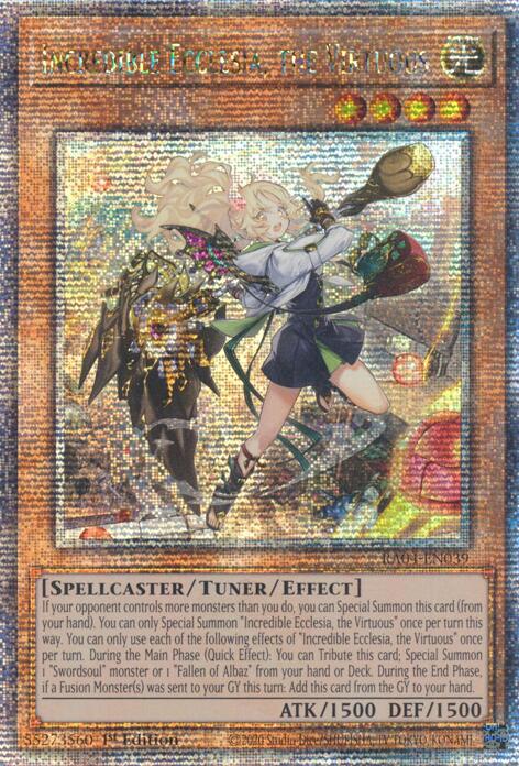 Incredible Ecclesia, the Virtuous (New Art) [RA04-EN039] Quarter Century Secret Rare | Pegasus Games WI