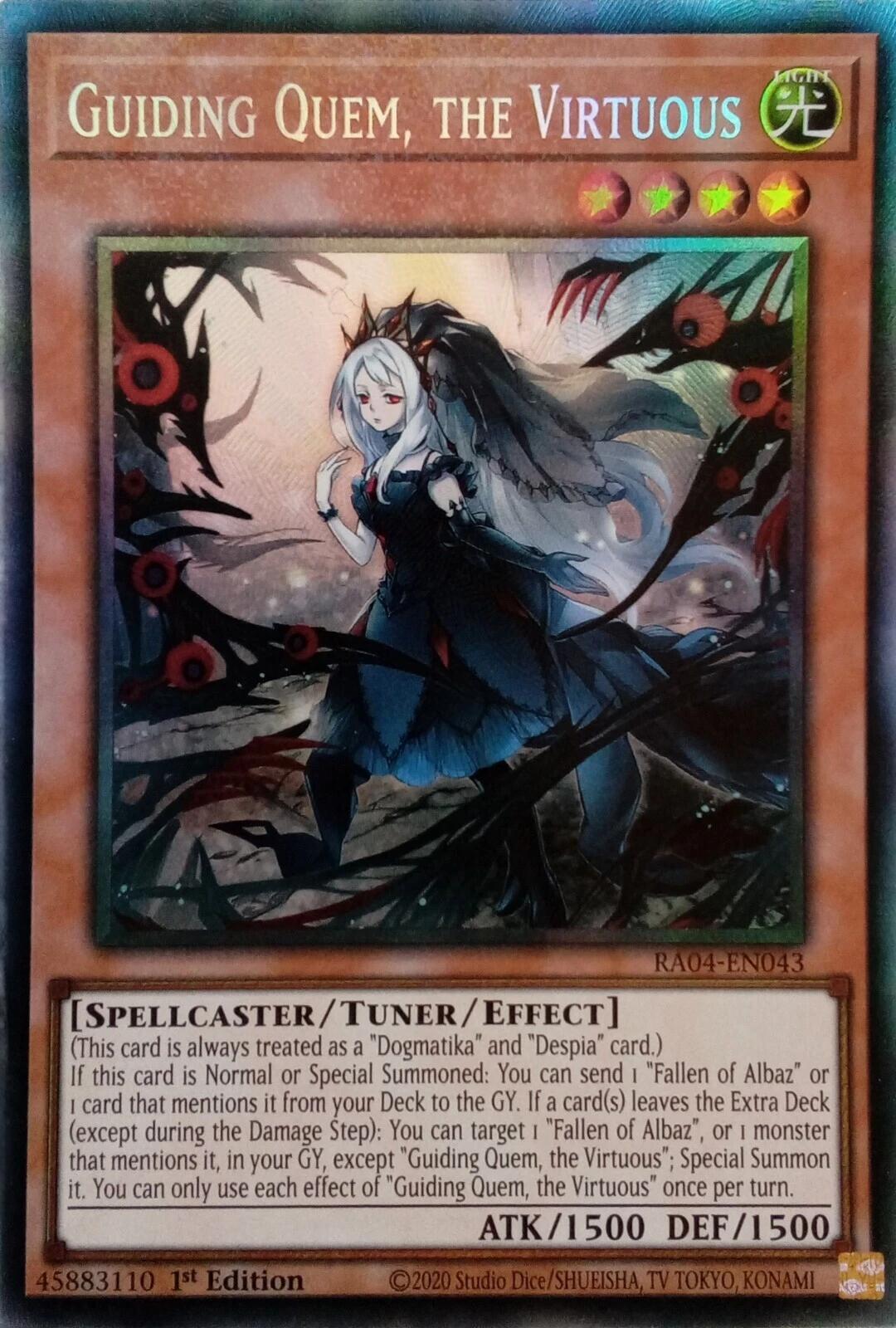 Guiding Quem, the Virtuous [RA04-EN043] Prismatic Collector's Rare | Pegasus Games WI