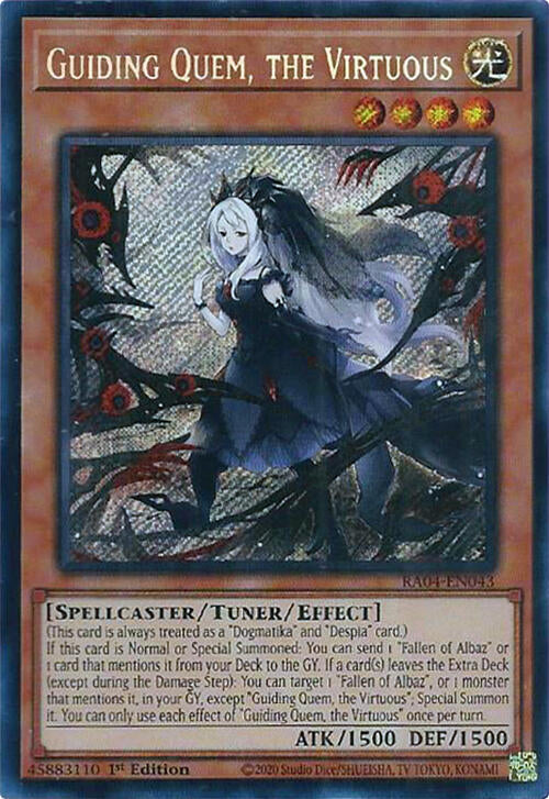 Guiding Quem, the Virtuous [RA04-EN043] Secret Rare | Pegasus Games WI