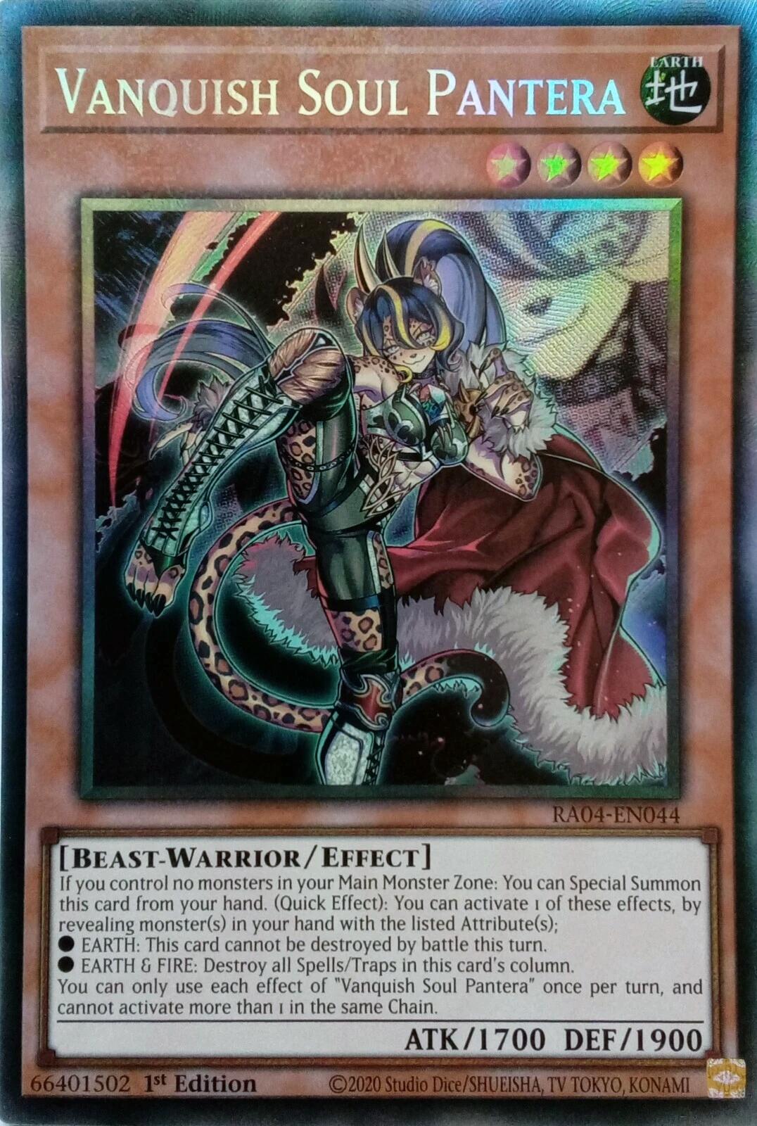 Vanquish Soul Pantera [RA04-EN044] Prismatic Collector's Rare | Pegasus Games WI