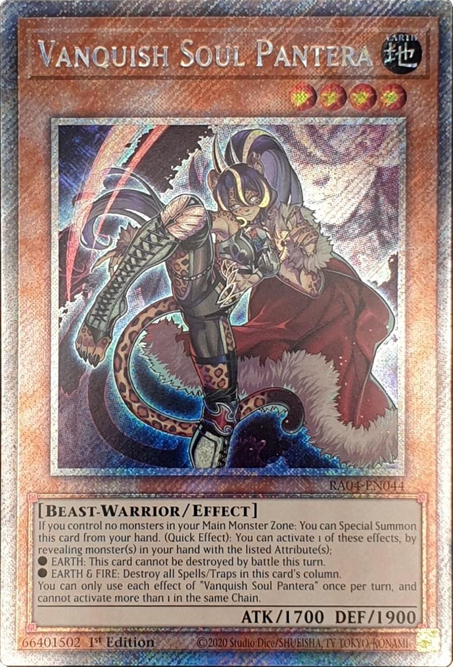 Vanquish Soul Pantera [RA04-EN044] Platinum Secret Rare | Pegasus Games WI