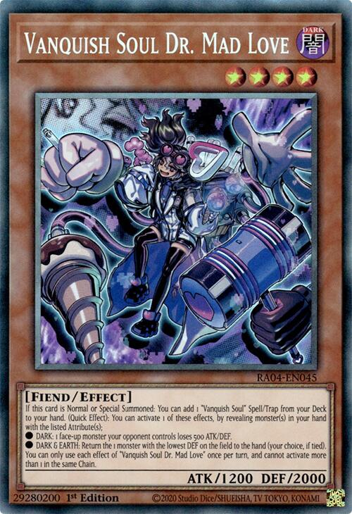 Vanquish Soul Dr. Mad Love [RA04-EN045] Prismatic Collector's Rare | Pegasus Games WI