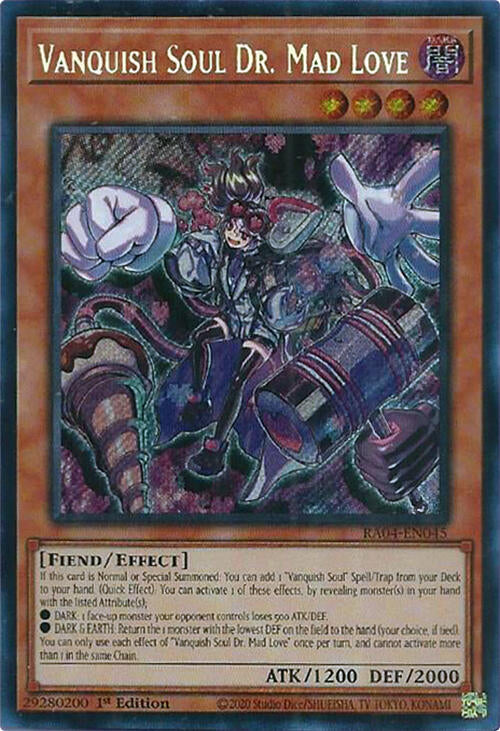 Vanquish Soul Dr. Mad Love [RA04-EN045] Secret Rare | Pegasus Games WI