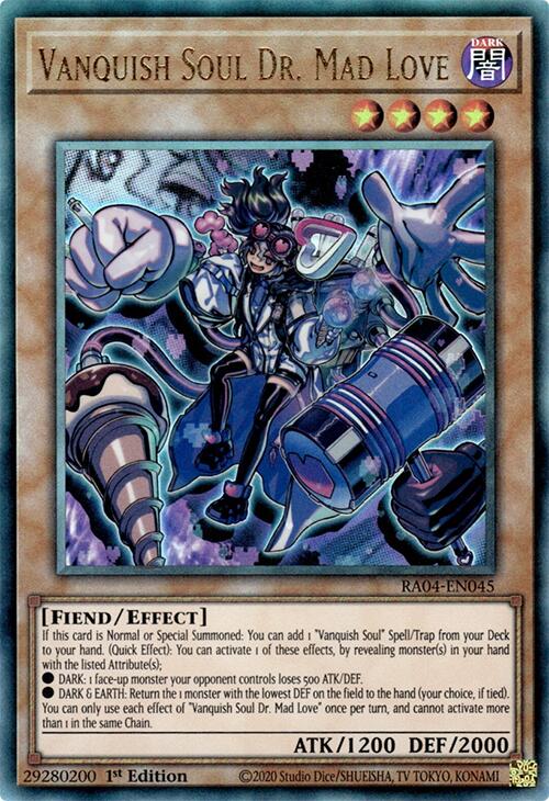Vanquish Soul Dr. Mad Love [RA04-EN045] Prismatic Ultimate Rare | Pegasus Games WI