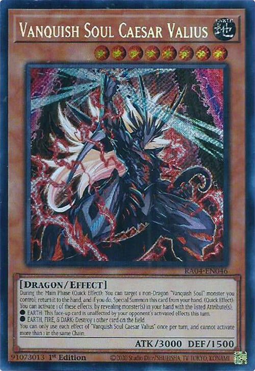 Vanquish Soul Caesar Valius [RA04-EN046] Secret Rare | Pegasus Games WI