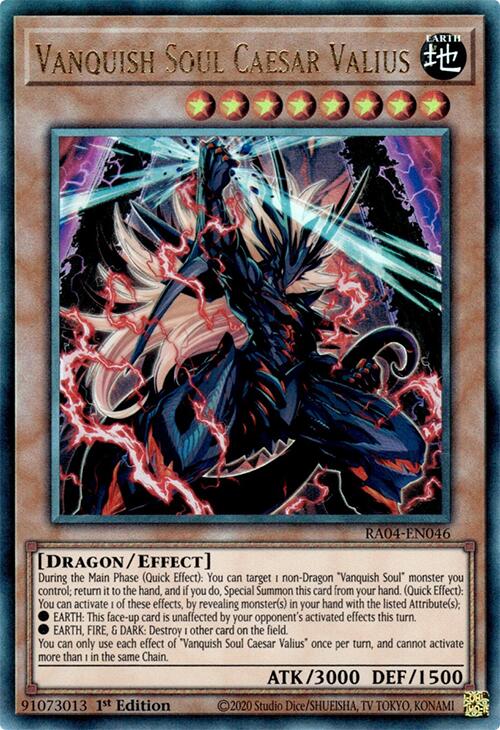 Vanquish Soul Caesar Valius [RA04-EN046] Prismatic Ultimate Rare | Pegasus Games WI