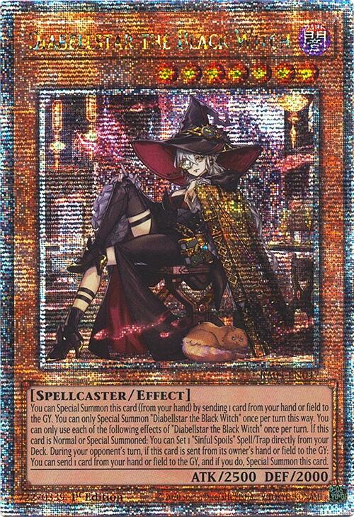 Diabellstar the Black Witch (New Art) [RA04-EN047] Quarter Century Secret Rare | Pegasus Games WI