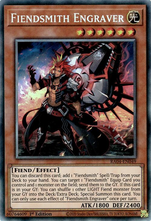 Fiendsmith Engraver [RA04-EN049] Prismatic Collector's Rare | Pegasus Games WI