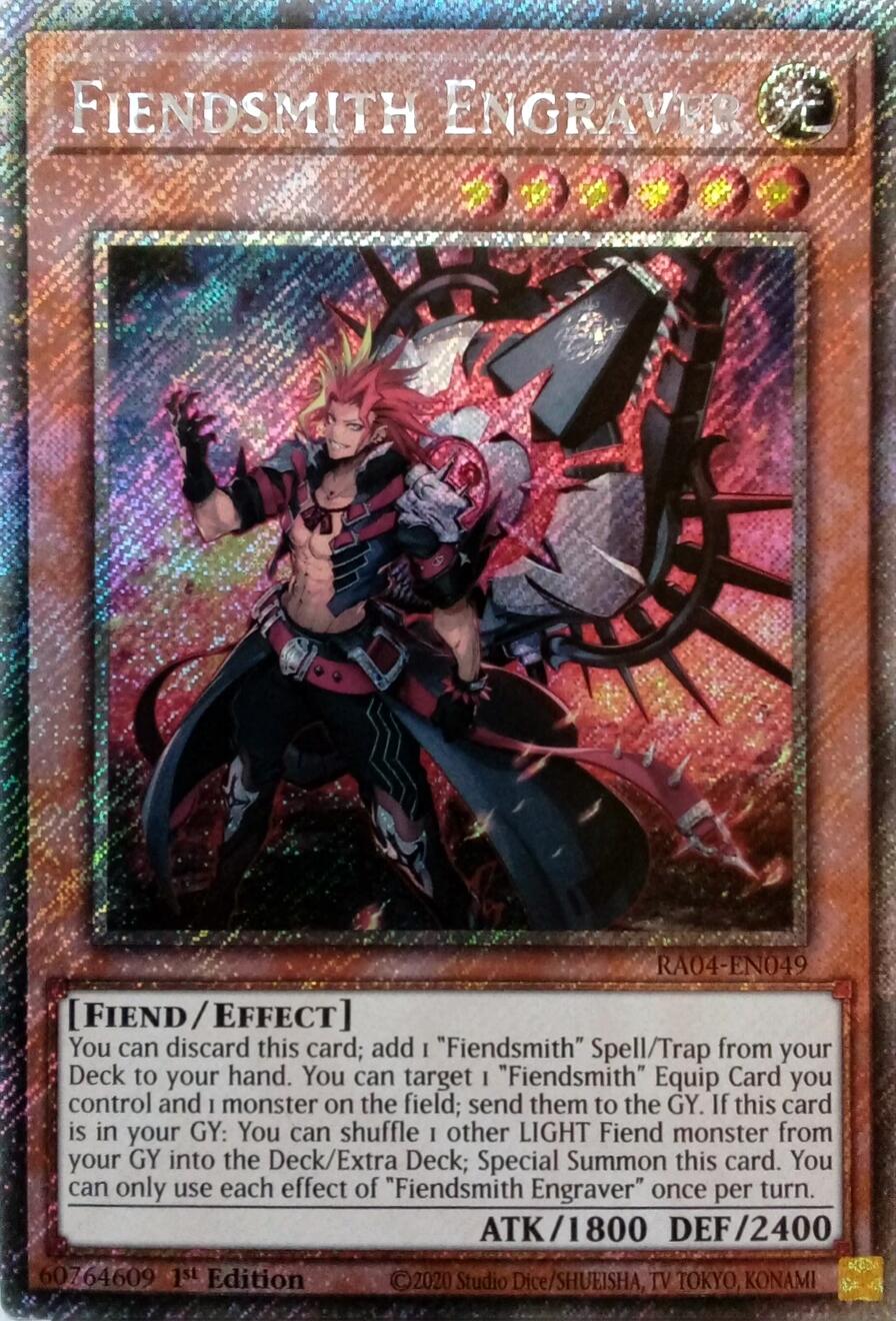 Fiendsmith Engraver [RA04-EN049] Platinum Secret Rare | Pegasus Games WI