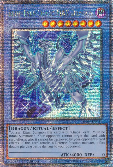 Blue-Eyes Chaos MAX Dragon (New Art) [RA04-EN051] Quarter Century Secret Rare | Pegasus Games WI