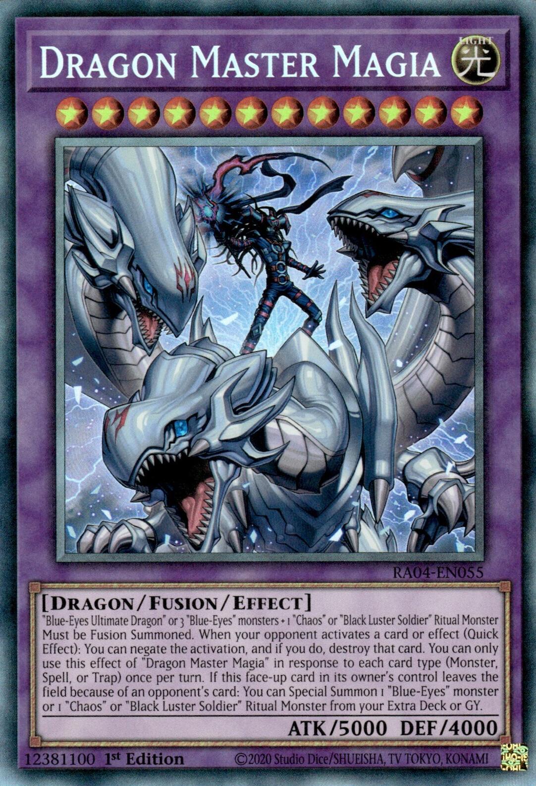 Dragon Master Magia [RA04-EN055] Prismatic Collector's Rare | Pegasus Games WI