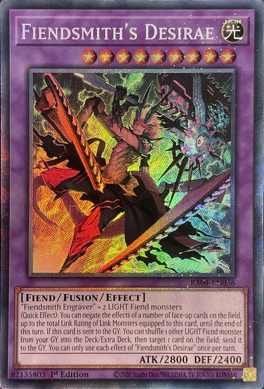 Fiendsmith's Desirae [RA04-EN056] Prismatic Collector's Rare | Pegasus Games WI