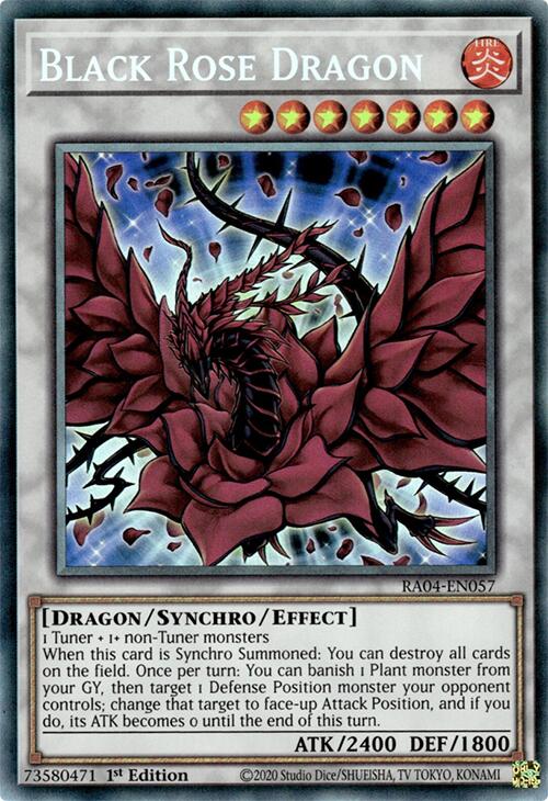 Black Rose Dragon [RA04-EN057] Prismatic Collector's Rare | Pegasus Games WI