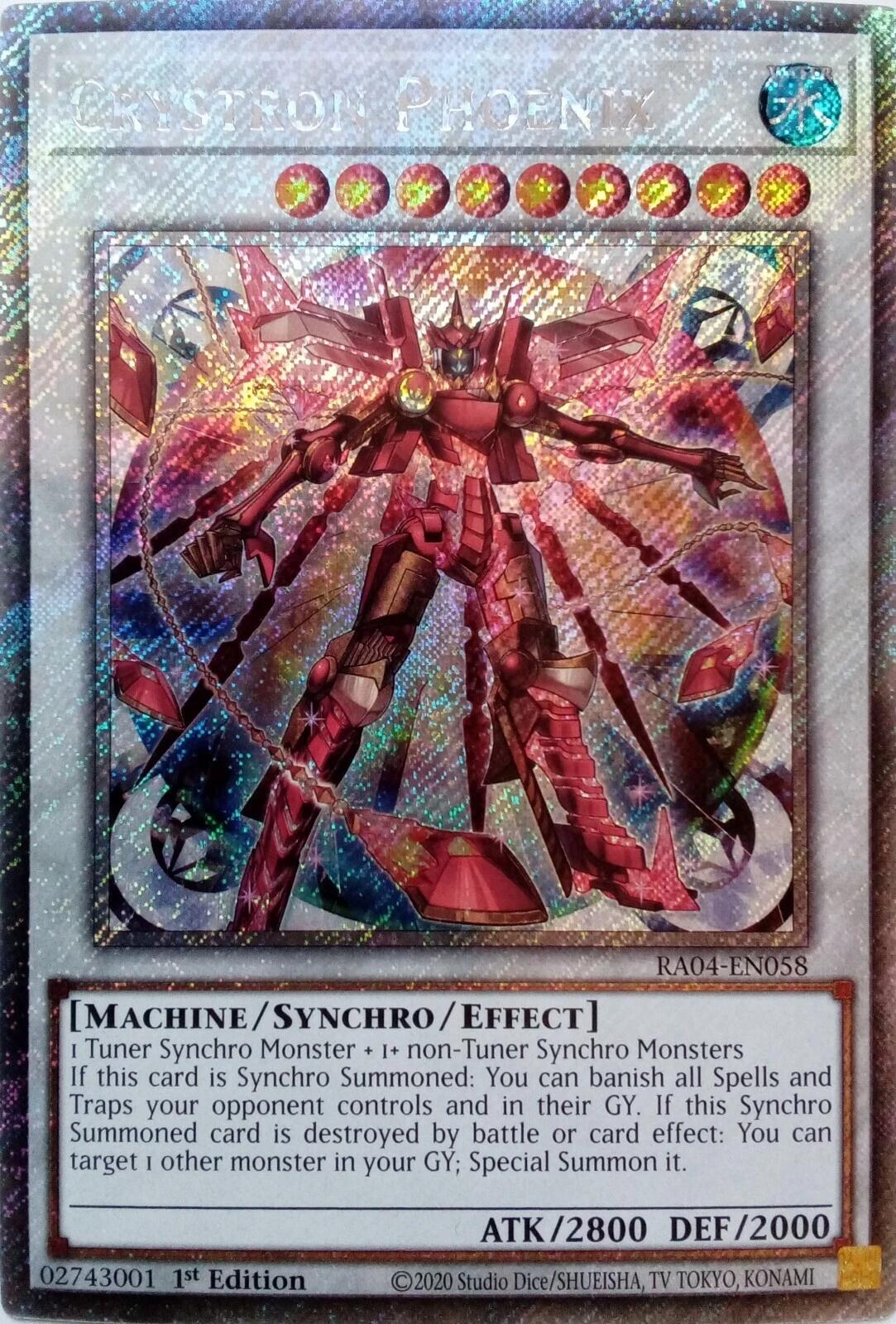 Crystron Phoenix [RA04-EN058] Platinum Secret Rare | Pegasus Games WI